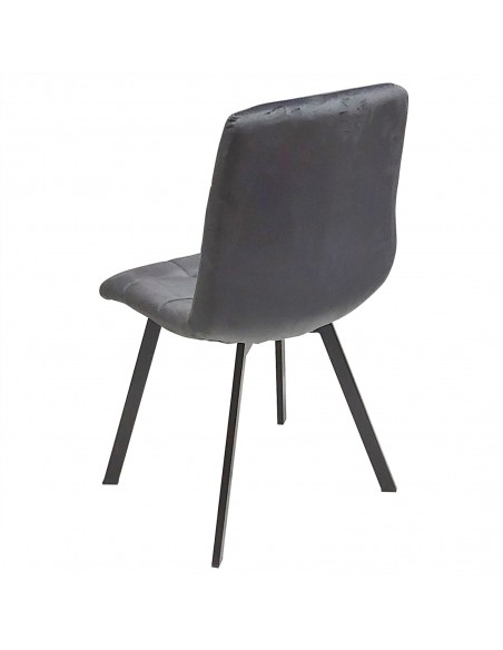 Krzesło NEVADA szare welur