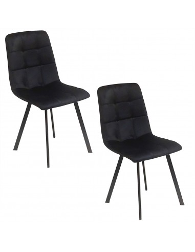 2 krzesła NEVADA czarne welur
