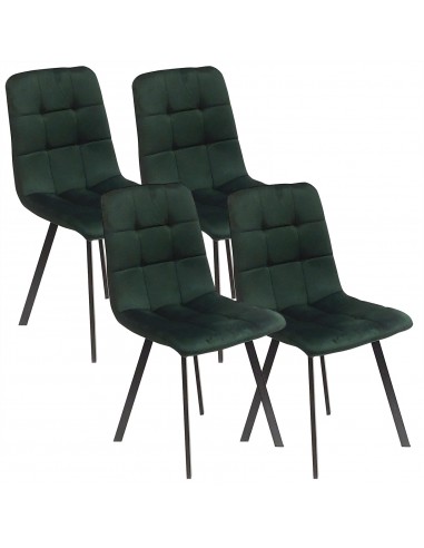 4 krzesła NEVADA zielone welur