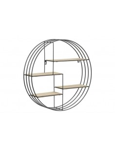 ACTONA półka DARKENBERG czarna - MDF, metal