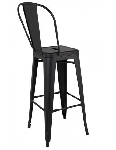 Krzesło barowe TOWER BIG BACK 76  (Paris) czarne
