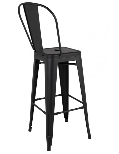 Krzesło barowe TOWER BIG BACK 76  (Paris) czarne