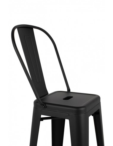 Krzesło barowe TOWER BIG BACK 76  (Paris) czarne