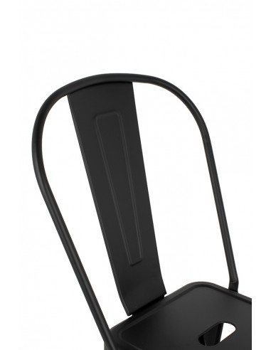 Krzesło barowe TOWER BIG BACK 76  (Paris) czarne