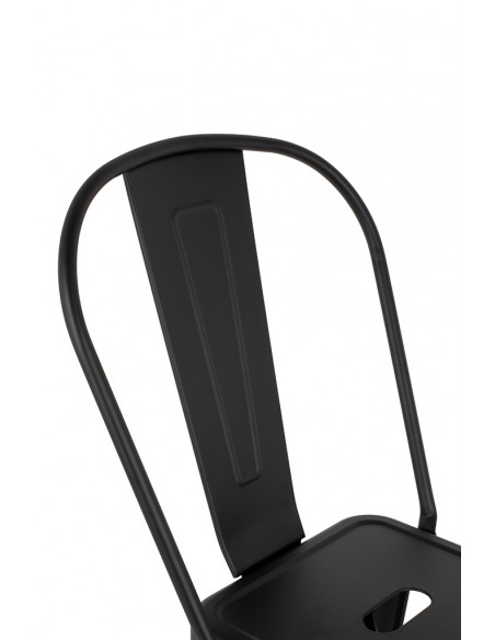 Krzesło barowe TOWER BIG BACK 76  (Paris) czarne
