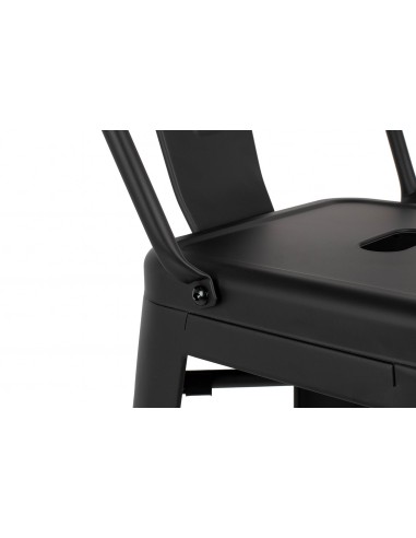 Krzesło barowe TOWER BIG BACK 76  (Paris) czarne