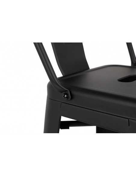 Krzesło barowe TOWER BIG BACK 76  (Paris) czarne