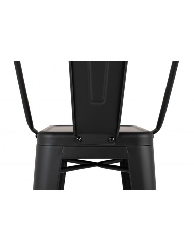 Krzesło barowe TOWER BIG BACK 76  (Paris) czarne