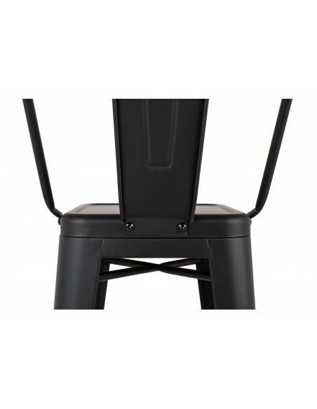 Krzesło barowe TOWER BIG BACK 76  (Paris) czarne
