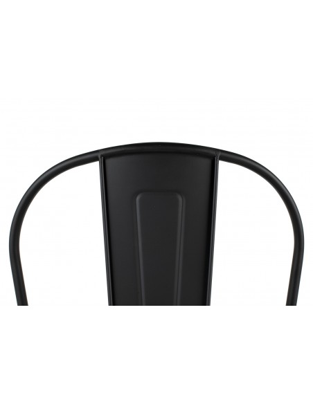 Krzesło barowe TOWER BIG BACK 76  (Paris) czarne