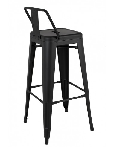Krzesło barowe TOWER BACK 66 (Paris) czarne