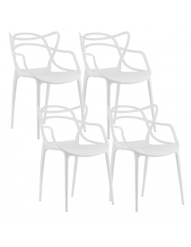 4 krzesła KATO białe
