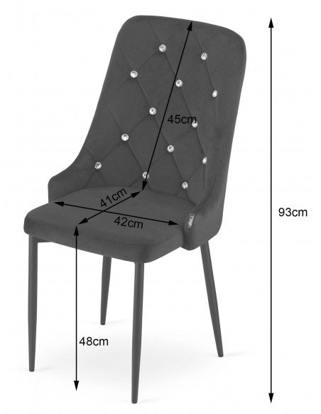 Krzesło AMORE - czarne x 4