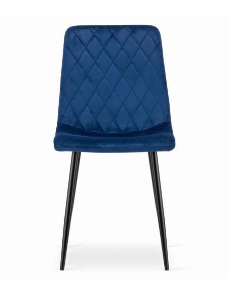 4 krzesła TURIN welur granatowy