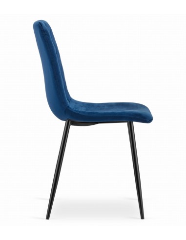4 krzesła TURIN welur granatowy