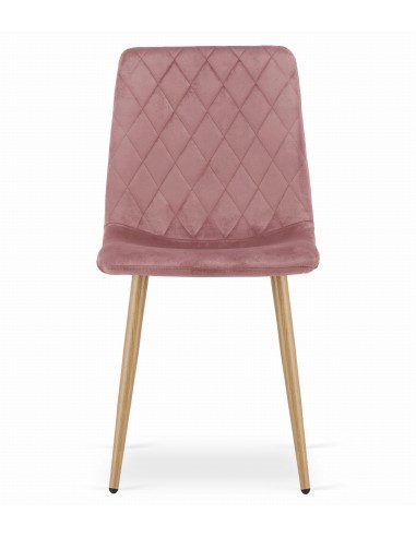 4 Krzesła TURIN - różowy welur
