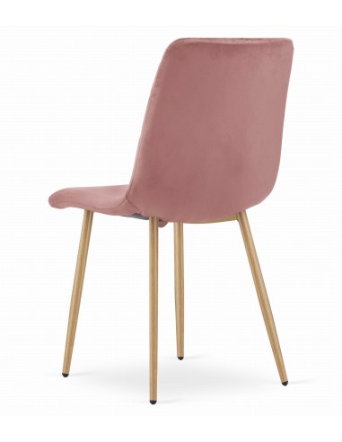 4 Krzesła TURIN - różowy welur