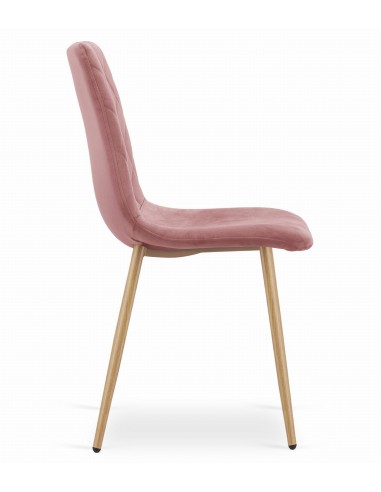 4 Krzesła TURIN - różowy welur