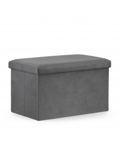 Pufa składana XL - 60x38x38cm szary welur