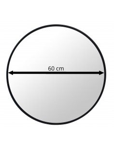 Lustro 60cm czarna rama 2