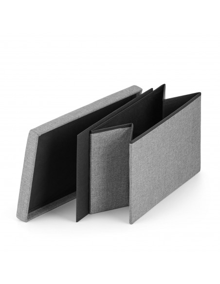 Pufa składana XL - 60x38x38cm szara