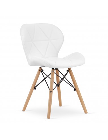 4 krzesła LAGO ekoskóra białe