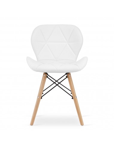 4 krzesła LAGO ekoskóra białe