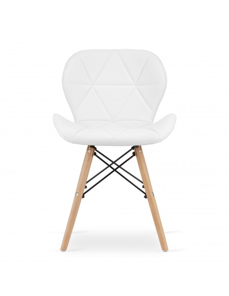 4 krzesła LAGO ekoskóra białe