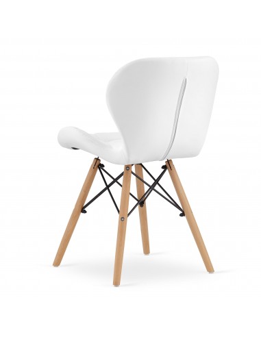 4 krzesła LAGO ekoskóra białe