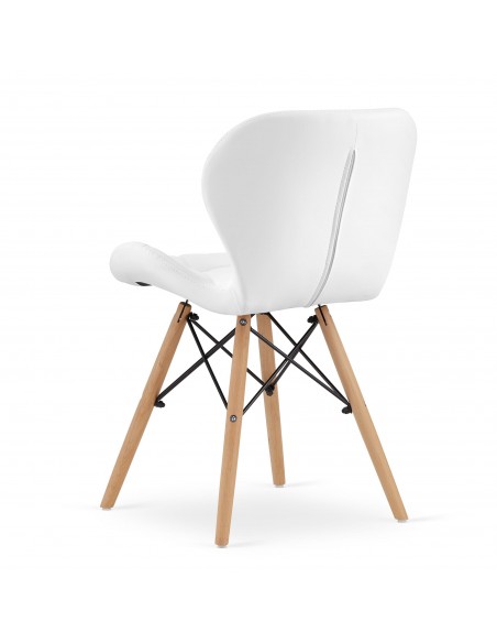 4 krzesła LAGO ekoskóra białe