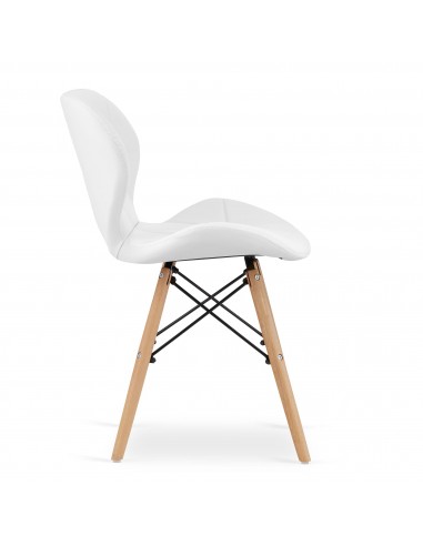 4 krzesła LAGO ekoskóra białe