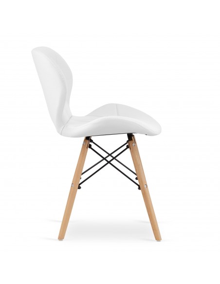 4 krzesła LAGO ekoskóra białe