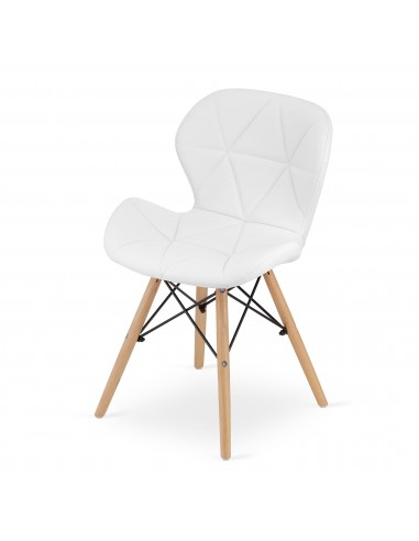 4 krzesła LAGO ekoskóra białe