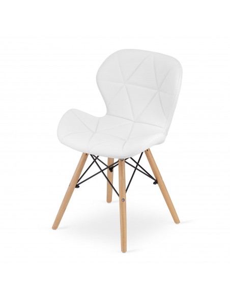 4 krzesła LAGO ekoskóra białe