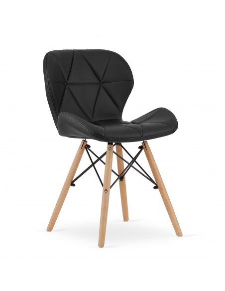 4 krzesła LAGO ekoskóra czarne