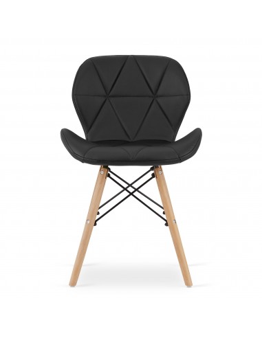 4 krzesła LAGO ekoskóra czarne