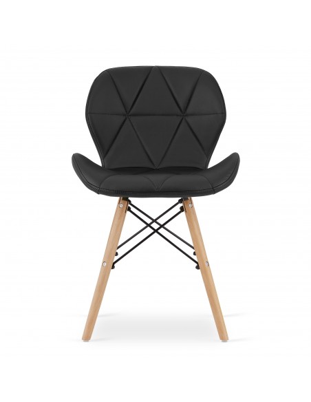 4 krzesła LAGO ekoskóra czarne