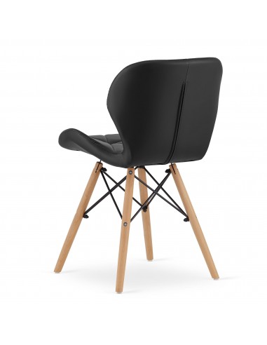 4 krzesła LAGO ekoskóra czarne