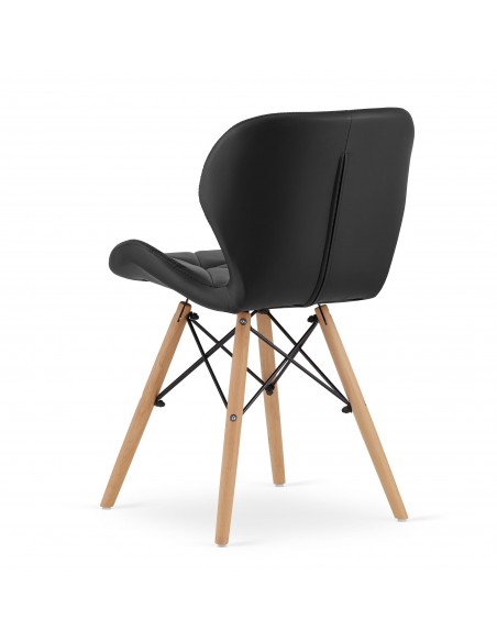 4 krzesła LAGO ekoskóra czarne