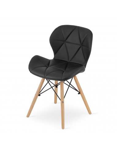4 krzesła LAGO ekoskóra czarne