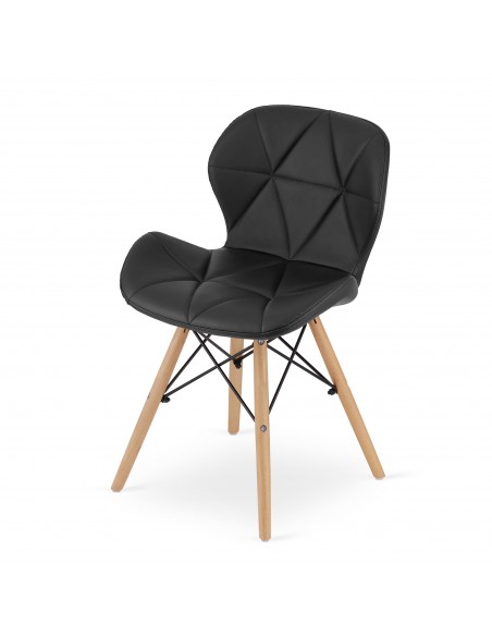 4 krzesła LAGO ekoskóra czarne