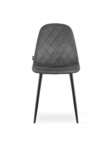 4 krzesła ASTI - ciemny szary welur