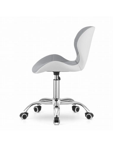 Krzesło obrotowe AVOLA - szaro-białe