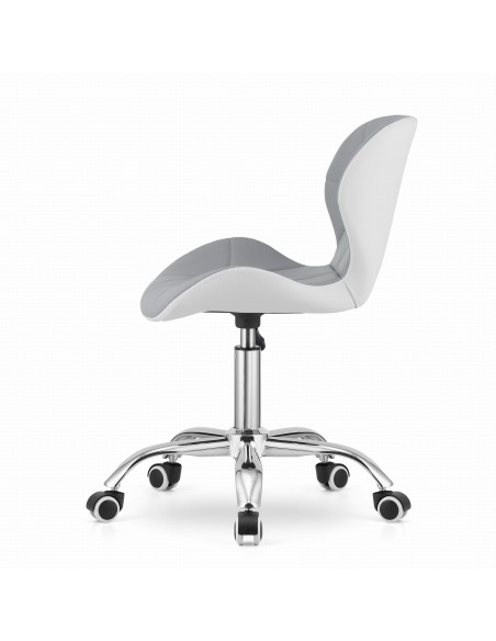 Krzesło obrotowe AVOLA - szaro-białe