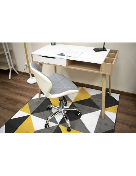 Krzesło obrotowe AVOLA - szaro-białe