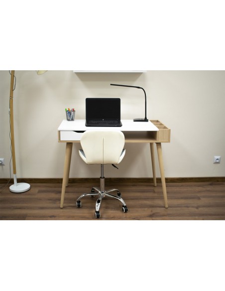 Krzesło obrotowe AVOLA - szaro-białe