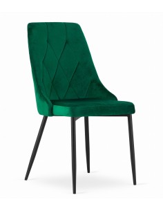 4 krzesła IMOLA - ciemna zieleń welur 2