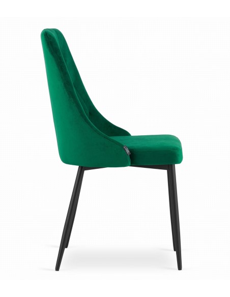 4 krzesła IMOLA - ciemna zieleń welur