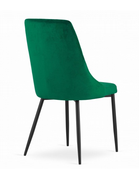 4 krzesła IMOLA - ciemna zieleń welur