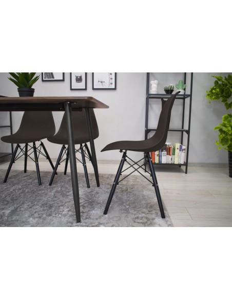 4 krzesła OSAKA kawa / nogi czarne